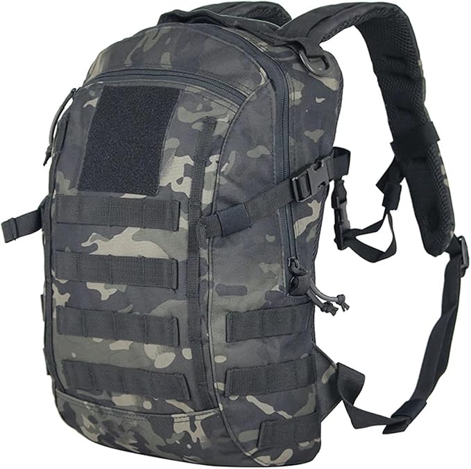 Genérico Compatible For 20L Hiking Backpacks Small Tactical Backpack Sport Men Women Climbing Bag Travel Rucksack(Black Camo)