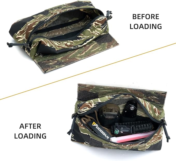 IDOGEAR Tactical Drop Pouch with Hook and Loop for JPC CPC AVS Vest Utility Tool Pouch Fanny Pack
