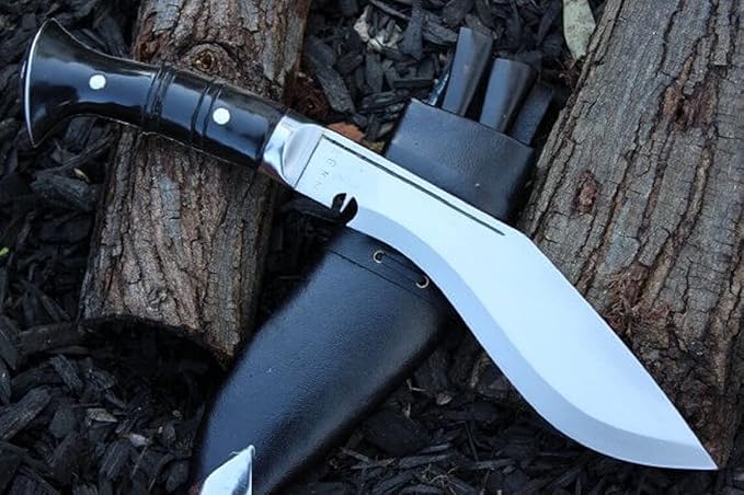 8 Inches Full Tang Service No. 1 Remade Kukri - Nepali Army Issue Khukuri Knife - Hand Forged Oil Tempered Carbon Steel Blade - Ready for Work