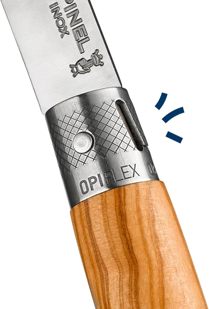 OPINEL NEO6 Folding Non-Locking Pocket Knife OPIFLEX Intuitive Design EDC Folder Wood Handles 2.75 in. Blade (Olive)
