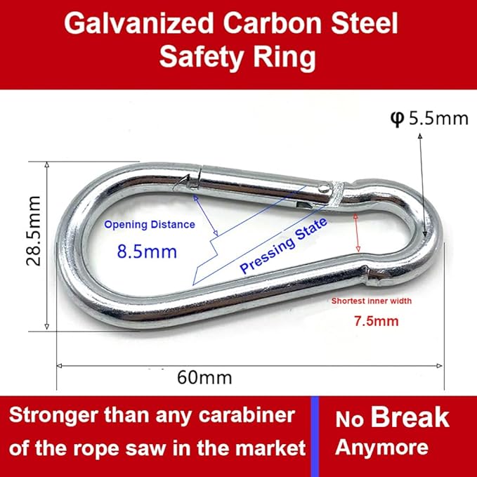 upgrade 53 Inch High Reach Tree Limb Hand Rope Chain Saw Cuts Branches Manual Pocket Chainsaw with 68 Sharp Blades on Both Sides for Gardening Camping Hiking Survival Gear-No Ropes Included