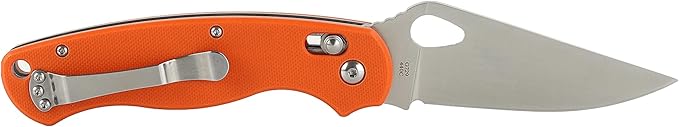 Ganzo G729-OR Folding Pocket Knife 440C Stainless Steel Blade G10 Anti-Slip Handle with Clip Hunting Fishing Camping Folder Outdoor EDC Utility Folding Knife (Orange)
