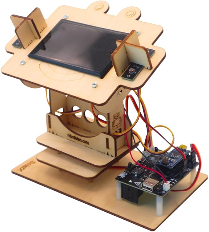 SolarX V2: Sun-Tracking Solar Panel DIY Kit with Arduino Nano Solar Sun Tracker Sytem with Electronic Components Educational Sun Tracker Kit Solar Coding Kit
