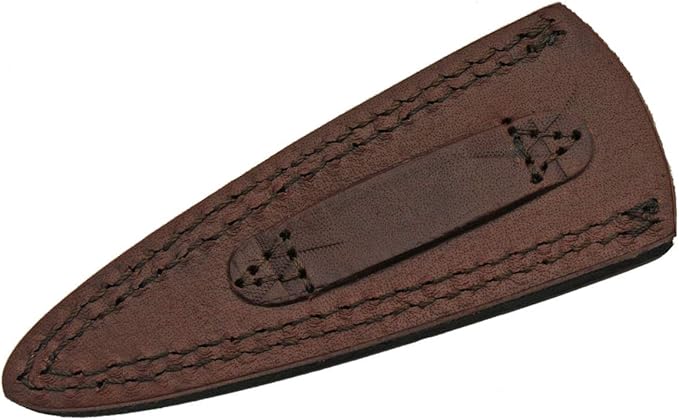 SANZ Damascus Hunting Knife 7 Inch - Baby Boot Knife with Stag/Wood Handle Full Tang Blade &amp Sheath - Outdoor Knife for Hunting Camping &amp Outdoor uses - Knives for Men