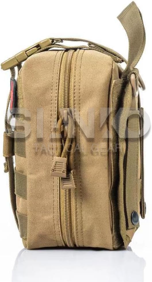 Tactical Molle Medical First Aid PouchEMT IFAK EDC Tools Phone Holder Case BagOutdoor Airsoft Hunting Vest &amp Belts Accessory Pack (Multicam)