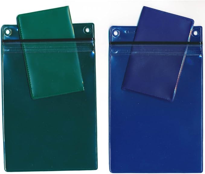 StoreSMART - Fisherman &amp Boating Wallet Set - 2 Plastic Zippered Wallets w/Lanyards 2 Plastic Folding Card Holders