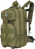 Outdoor Sports Pack Hiking Bag Tactical Rucksack Camo Knapsack Combat Camouflage Tactical Molle 25L 3P Backpack - Green