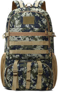 Tactical Backpack Military Molle Hiking 36-55L tactical camouflage outdoor sports camouflage bag hiking jungle camouflage green