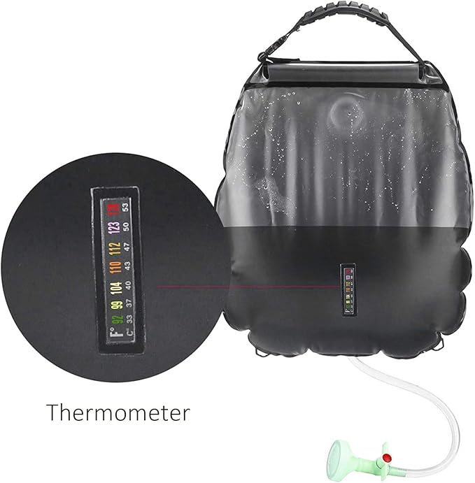 Solar Shower BagOutdoor 20L Solar Power Shower Bag Camping Portable Sun Heated Bath Bag with Shower Head