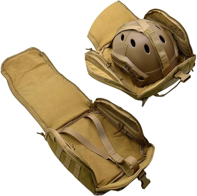 Heavy-Duty Helmet Bag Pack Tactical Molle-Compatible 6L Organizer for Airsoft Paintball(Triple-Lock &amp Waterproof)