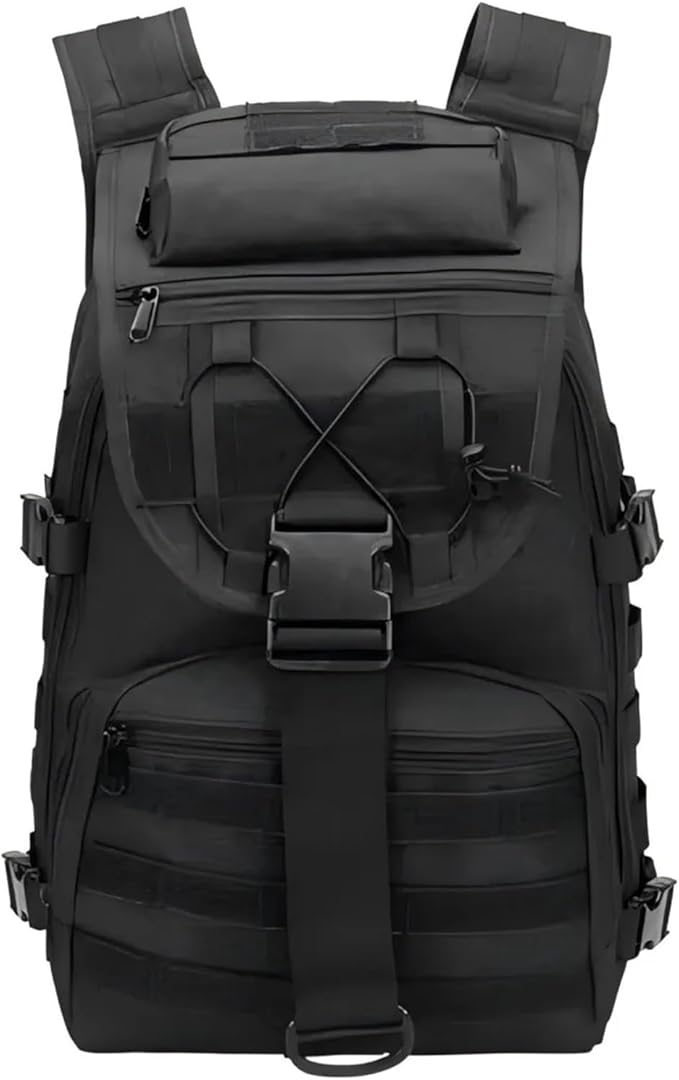 35L Men's Tactical Backpack Survival Hiking Backpack Multifunctional Outdoor Bag Travel Camping Sports Riding Travel Bag(Black)