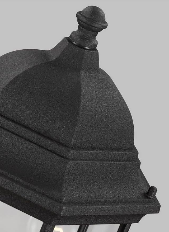 Sea Gull Lighting 8238701-12 Sevier One-Light Outdoor Post Lantern Black
