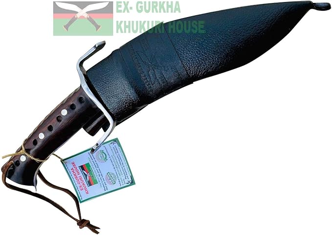 Custom Farmer Rust Free Kukri - 8 Hand Forged Blade Authentic Khukuri - Handmade in Nepal - Carbon Steel with Rosewood Handle