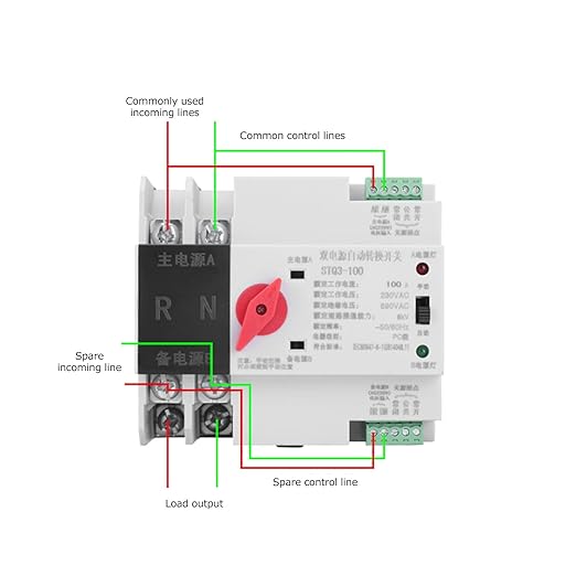 Power Automatic Transfer Switch Power Generator Changeover Switch ZGQ5-100/2P 220V Self Cast Conversion