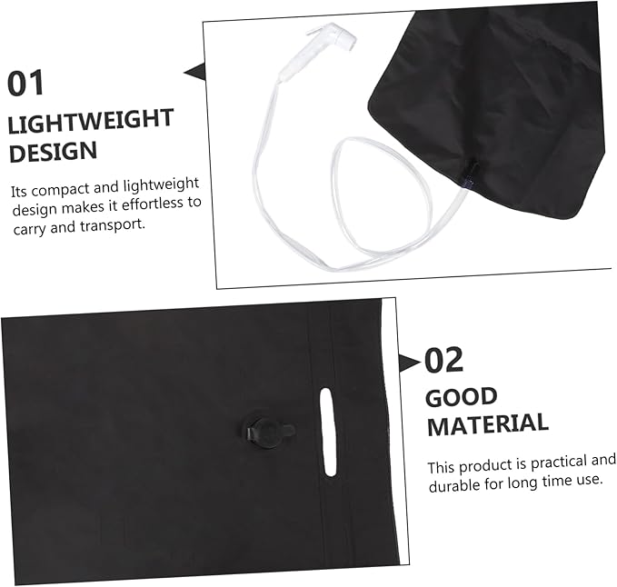 1set Portable Outdoor Camping Shower Bag Travel Shower for Hiking PVC Toiletry Bag Convenient Design for Camping Supplies Easy to Use