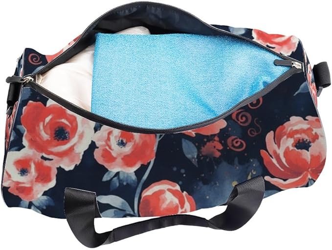 Vivid Botanical Foldable Womens Bag Oxford Tote Bags Adjustable Shoulder Strap Convertible Carry Backpack Cute Carry On Bag For Sleepover Pilates Gym Gifts For Women
