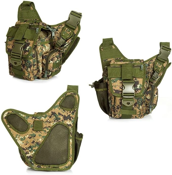 Outdoor Sports Hiking Sling Bag Shoulder Gear Pack Chest Range Bag Molle Camouflage Tactical Versipack - Tan