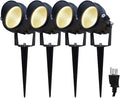 TOVEENEN LED Outdoor Landscape Spotlight 120V 12W Waterproof Spot Lights for Yard House Garden Christmas Lighting Warm White 3000K 4 Pack