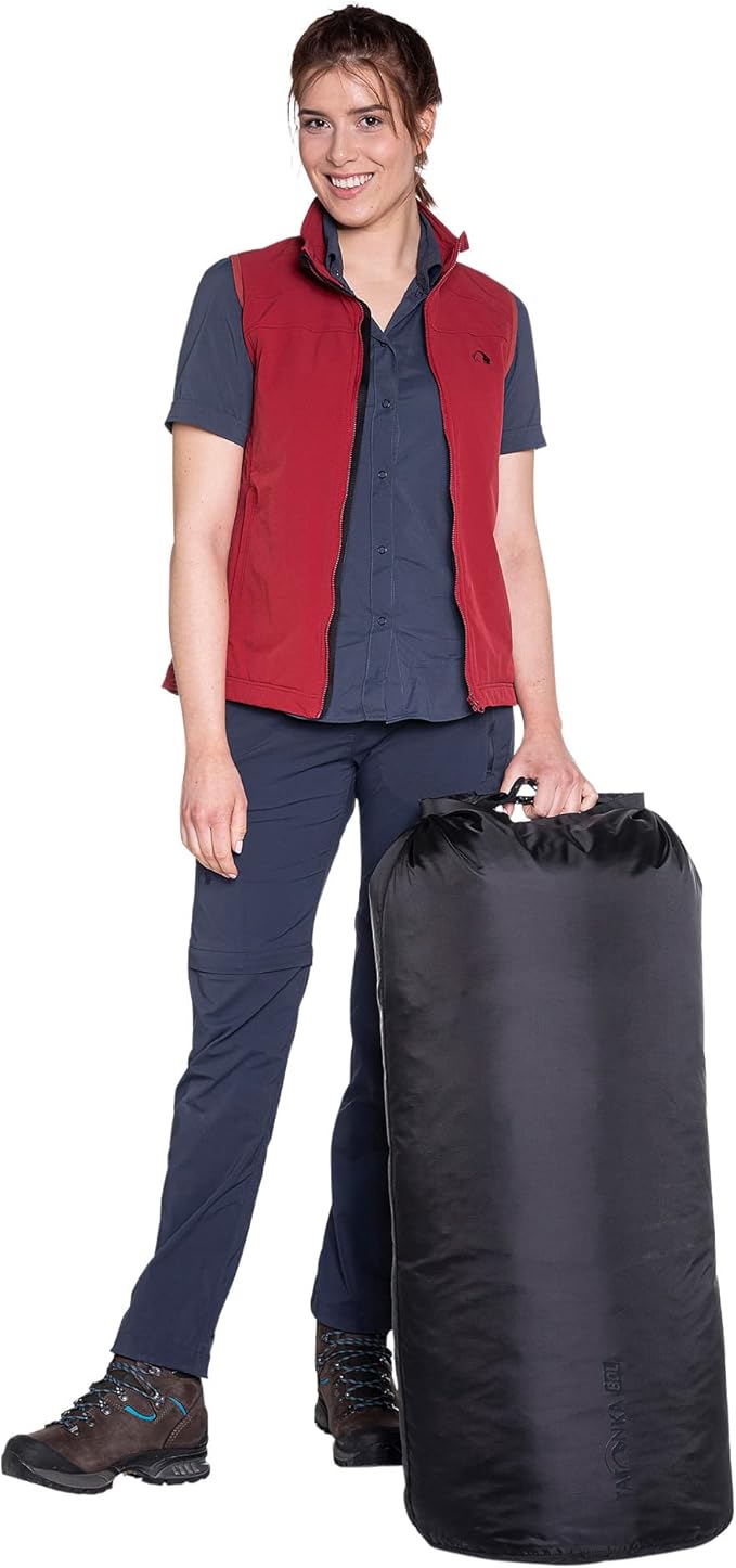 Tatonka Dry Sack (4L / 10L / 18L / 30L / 80L) - Waterproof Packing Bag with Roll Closure and Buckle - Made of Recycled Polyester