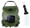 5-Gallon PVC Folding Portable Solar Shower Bag 20L Water Bag for Outdoor Camping Shower Bathing Bag with Thermometer