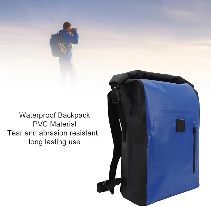 RiToEasysports Water Proof Backpack 25L Dry Bags Floating Kayak Backpack with PVC Mesh for Kayaking Paddle Boarding Camping Fishing
