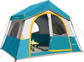 HIKERGARDEN 6-8 Person Camping Tent - Portable Family Cabin Tent for Camp Windproof Fabric Camp Tent Outdoor for Hiking Backpacking Traveling
