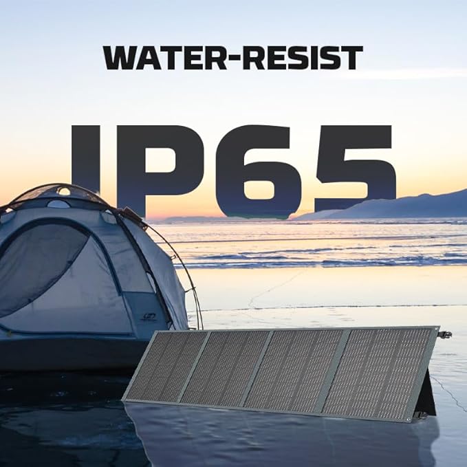 200W 20V Portable Solar Panel PWS220 Foldable Charger IP65 Waterproof 5V USB Output Compatible with Power Station for Home &amp Outdoor RV Camping Marine Emergency Backup