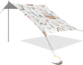 Beach Canopy with Windproof Ropes &amp Sandbags Beach Tent Sun Shade Sun Shelter for Camping Trips Fishing Backyard Fun or Picnics Easter Bunny