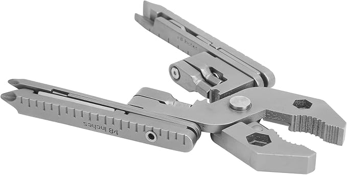 25 in 1 Multi Functional Pliers Kit Foldable Stainless Steel Multitool with Knife and Wrench Ideal for Camping Adventure and More