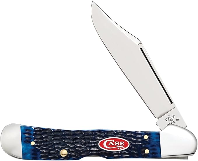 CASE XX WR Pocket Knife Navy Blue Bone Copperlock Item #7064 - (61549L SS) - Length Closed: 4 1/4 Inches