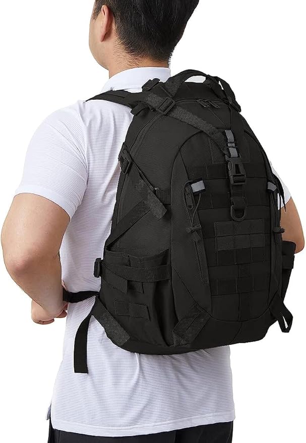 QT&ampQY 35L Military Tactical Backpack Large Army Rucksack Molle Bug Out Bag Assault Pack Outdoor Camping Hunting Laptop Daypack