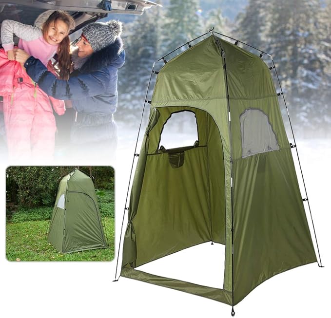 Zerone Portable Outdoor Shower Tent Modern Style 2 Person Windproof Portable Bathroom Shower Travelling Beach