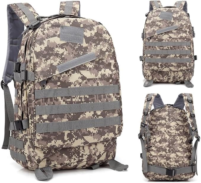 Tactical Backpack Military Molle Hiking 36-55L outdoor sports bag digital camouflage