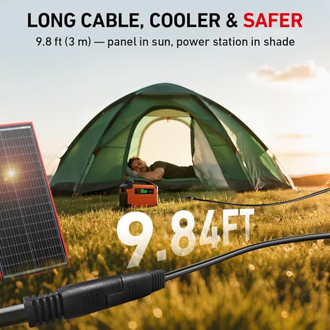 DOKIO 300W Portable Foldable Solar Panel Kit Compact 19.3x37.4in Design 15.2lb with Standalone Controller and USB Monocrystalline Charger for 12V Batteries Power Stations RV Camping Emergency Use
