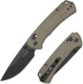 Kizer T1 CD EDC Pocket Knife 3.2 Nitro-V Steel Drop Point Folding Knives with Micarta Handle Sided Thumb Studs Opener Clutch Lock for Camping Hiking Fishing V3490.2CA1