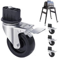 3 Inch Caster Wheels for Ninja XSKUNSTAND Outdoor Stand Grill Accessories with Brake 360 Degree Silky Swivel 4 Pack Wheel Kit for Ninja Woodfire Outdoor Grill/Pizza Oven Stand (Casters Only)