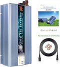 Marsrock 1000W MPPT Pure Sine Wave Grid-Tie Micro Inverter Converts 20-50V DC to 110V/120V AC Perfect for Home Solar or Wind Power Systems.