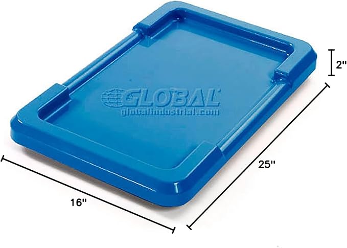 QUANTUM STORAGE SYSTEMS Lid For Cross Stack And Nest Tote TUB2516-8 Blue Lot of 6