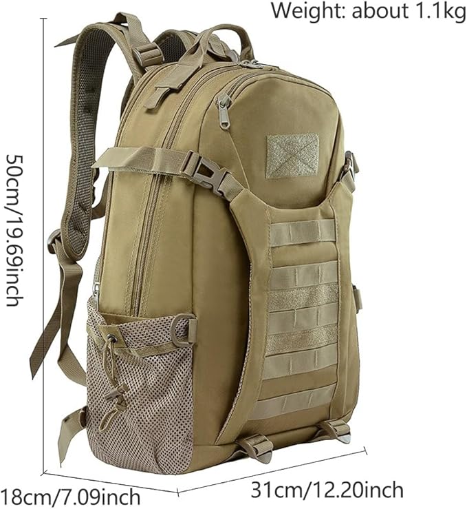Military Tactical Backpack for Men and Women 30L Small Assault Pack Bag Rucksack with Molle System (Desert Digital)