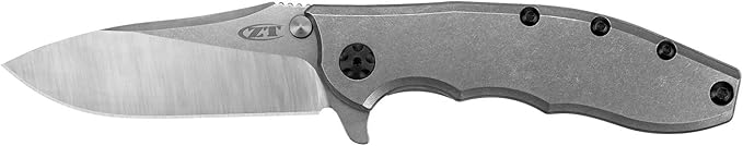Zero Tolerance Hinderer Pocketknife 3.5-Inch CPM 20CV Steel Blade KVT Ball-Bearing Opening System Flipper Reversible Deep Carry Clip Titanium Handle Made in USA (0562TI)