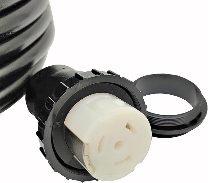 Parkworld RV 30A to Marine Shore Power 50A Extension Cord Adapter TT-30P to SS2-50R (50FT)