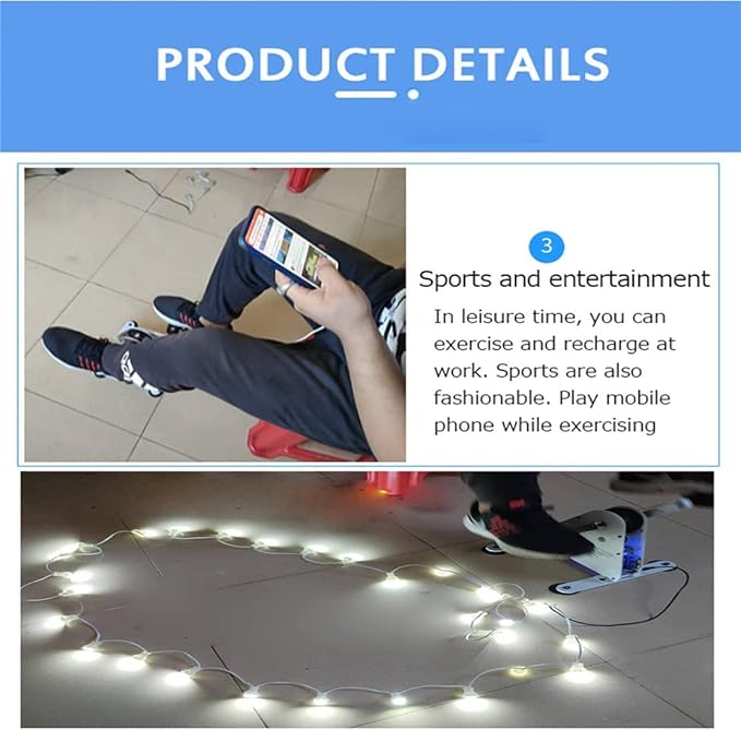 Hand Crank Generators 50W/100W Foot Pedal Power Generator Pedal Power Generator with USB Interface/DC1-35V Output Easy to Carry Bicycle Generator Charger50W