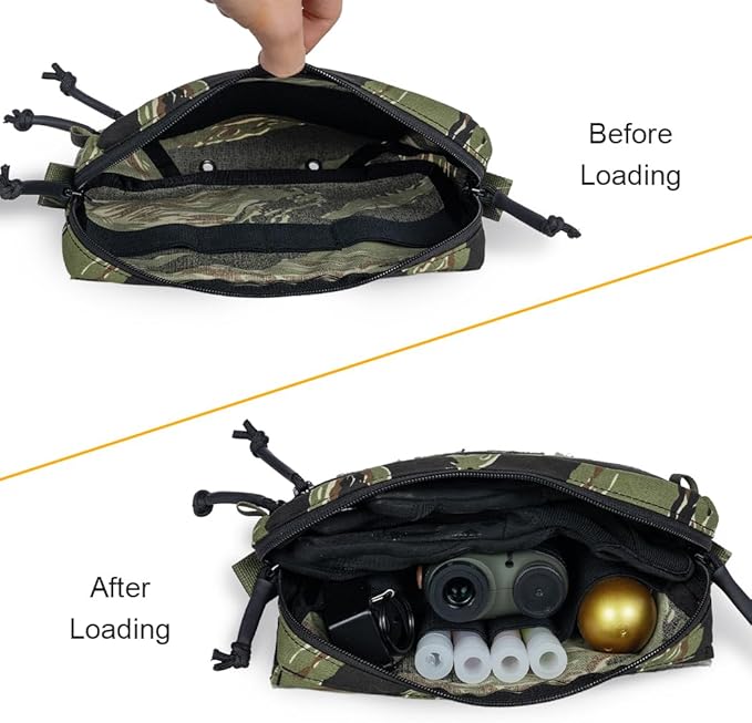 IDOGEAR Tactical Drop Dump Pouch Dangler Vest Admin Molle Utility Tool Organizer with Hook and Loop Panel for JPC AVS CPC Vest Outdoor Sports
