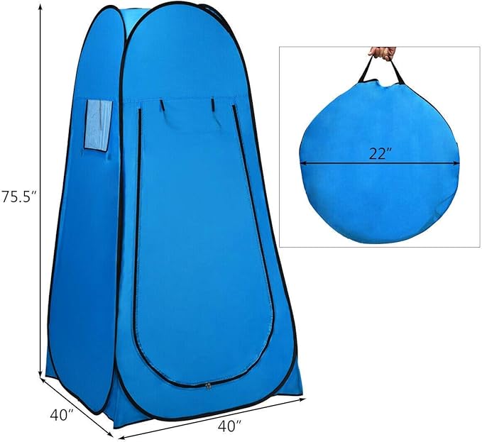 Giantex Pop Up Shower Tent Portable Camping Tent for Dressing Toilet Changing Room Outdoor Privacy Shelter