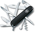 Victorinox Huntsman Swiss Army Knife Medium Multi Tool Camping Pocket Knives 15 Functions Large Blade Bottle Opener Black