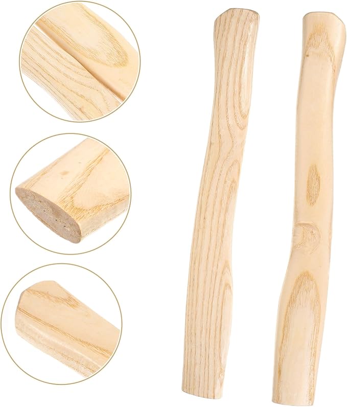 2pcs Ax Wooden Handle Utility Hatchet Pliers Sharpeners Utensils Double Bit Axe Automatic Whetstone Tool Splitting Axe Handles Camping Handle Replacement Drill Axes Lawnmower