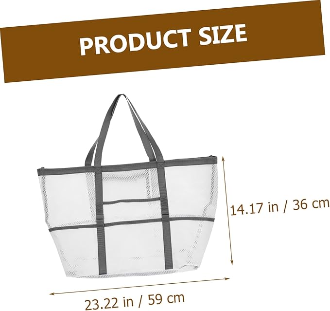 Housoutil 3pcs Portable Mesh Shower Bag for Beach Use Opening Design for Easy Access for Toys Swimming Camping Outdoor Sports Mesh Material
