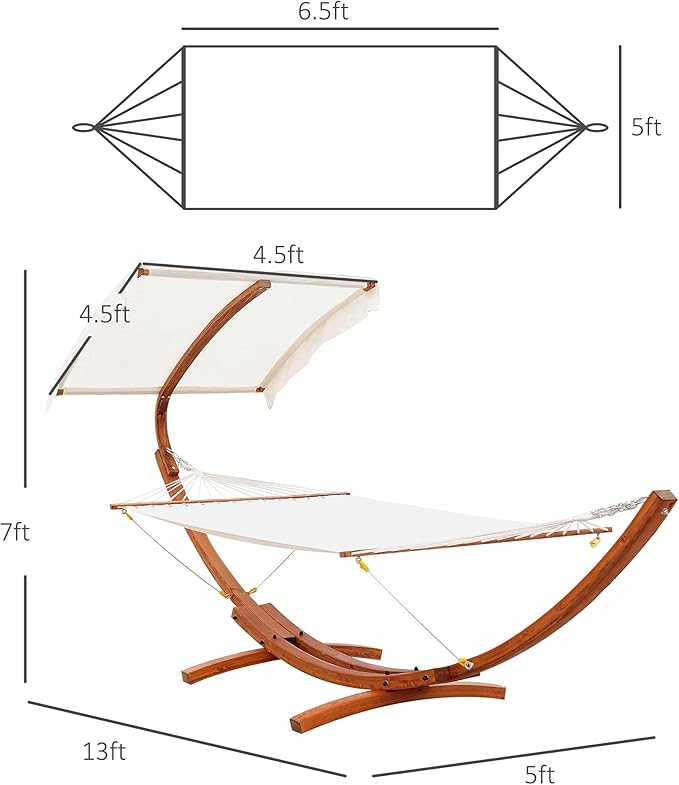 Boho Outdoor Hammock with Stand and Canopy