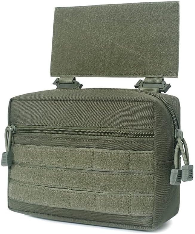 Tactical MOLLE Dump Drop Pouch Sub Abdominal Utility Tool Bag for JPC CPC AVS Vest with Hook and Loop Panel