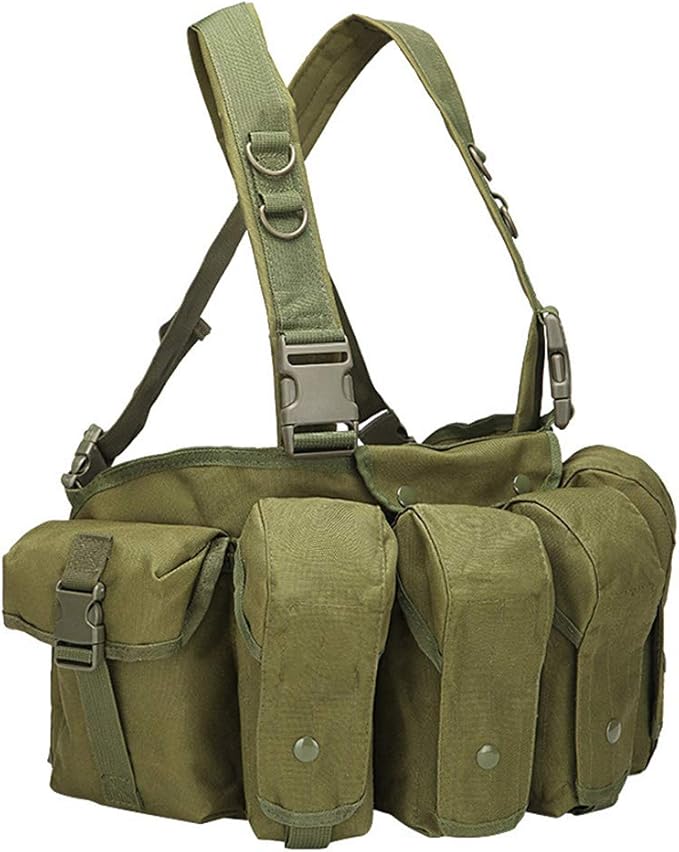 Outdoor Sports Airsoft Gear Combat Assault Molle Vest Accessory Pouch Bag Carrier Tactical Camouflage Chest Rig